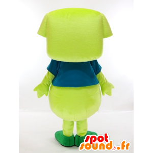 Mascotte de Happy-chan, grenouille verte et blanche - MASFR27420 - Mascottes Yuru-Chara Japonaises