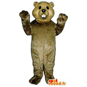 Brązowy bóbr kostium. bóbr kostium - MASFR007079 - Beaver Mascot