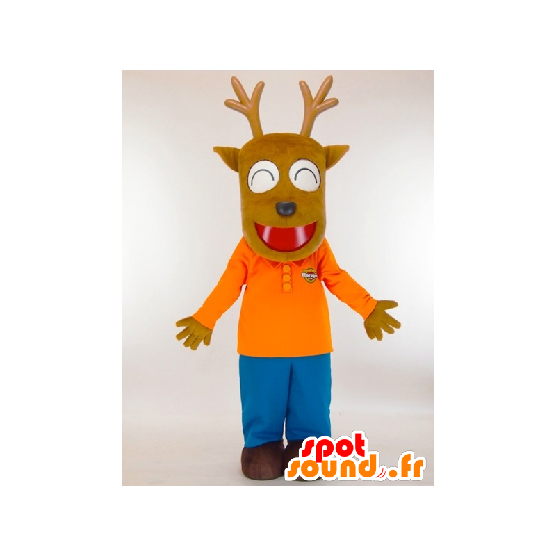 Mascot Kamoshika, bruine antilope lucht lachen - MASFR27422 - Yuru-Chara Japanse Mascottes