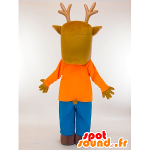 Kamoshika mascot, brown antelope air laughing - MASFR27422 - Yuru-Chara Japanese mascots