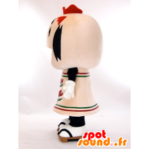 Nalco chan mascot, pink and black flower girl and cheerful - MASFR27424 - Yuru-Chara Japanese mascots