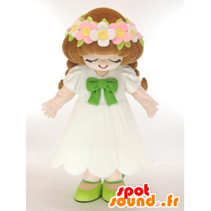 Mascot Kusuguru-chan, Princess with a pretty white dress - MASFR27425 - Yuru-Chara Japanese mascots