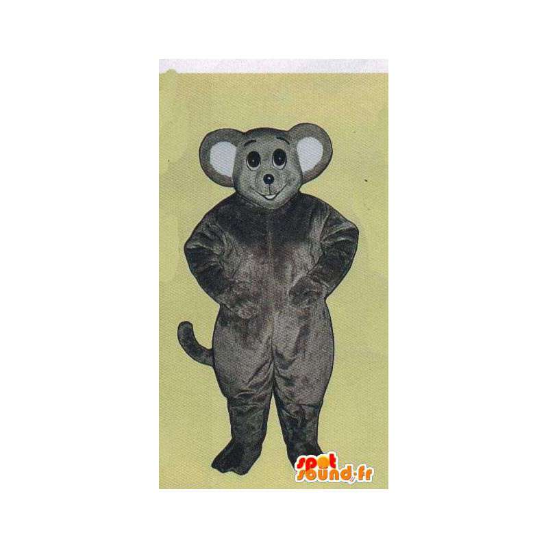 Mascot gray mouse, simple and customizable - MASFR007080 - Mouse mascot