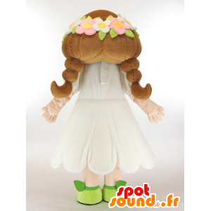 Mascot Kusuguru-Chan, Prinzessin mit einem hübschen weißen Kleid - MASFR27425 - Yuru-Chara japanischen Maskottchen