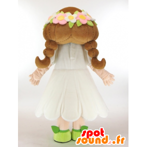 Mascot Kusuguru-chan, Princess with a pretty white dress - MASFR27425 - Yuru-Chara Japanese mascots