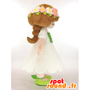 Mascot Kusuguru-Chan, Prinzessin mit einem hübschen weißen Kleid - MASFR27425 - Yuru-Chara japanischen Maskottchen