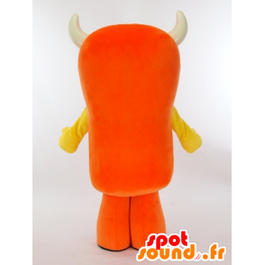 Mascotte de Beep-kun, bonhomme orange et jaune avec des cornes - MASFR27426 - Mascottes Yuru-Chara Japonaises