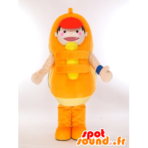 Basketball orange und gelbe Riese Maskottchen - MASFR27427 - Yuru-Chara japanischen Maskottchen