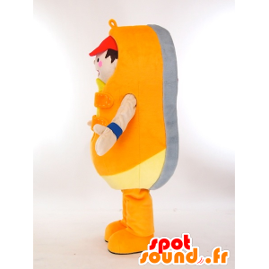 Pallacanestro arancione e giallo gigante mascotte - MASFR27427 - Yuru-Chara mascotte giapponese