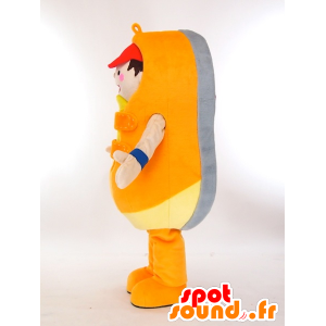 Basketball oransje og gult Giant Mascot - MASFR27427 - Yuru-Chara japanske Mascots