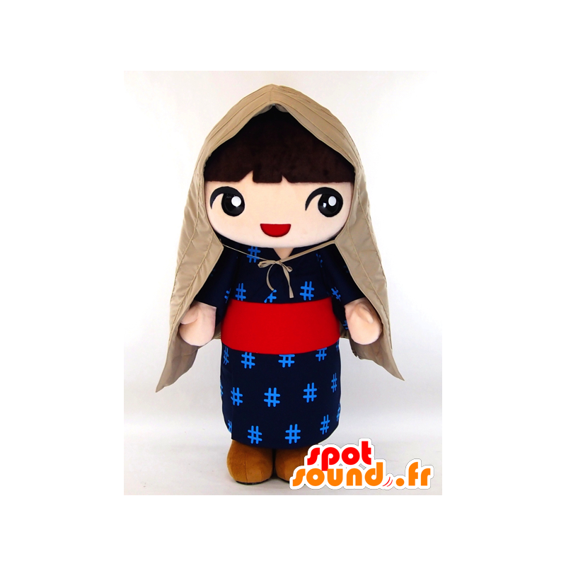 Mascot Yukiguni maitake, ruskea japanilainen tyttö - MASFR27431 - Mascottes Yuru-Chara Japonaises