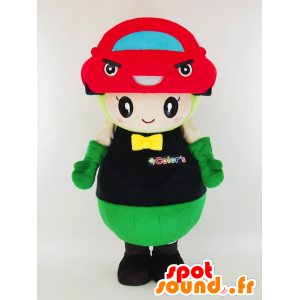 Homem Mascot Cor chan com um carro na cabeça - MASFR27432 - Yuru-Chara Mascotes japoneses