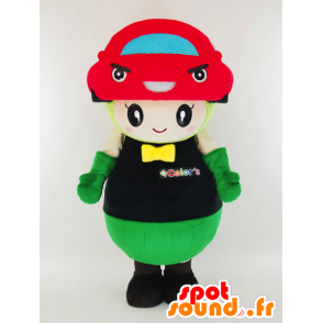 Homem Mascot Cor chan com um carro na cabeça - MASFR27432 - Yuru-Chara Mascotes japoneses