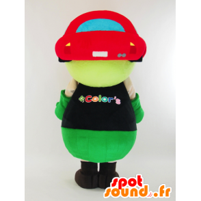 Mascot Color chan man met een auto op de kop - MASFR27432 - Yuru-Chara Japanse Mascottes