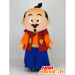 Kun mascot Hideyoshi, Japanese man in traditional dress - MASFR27436 - Yuru-Chara Japanese mascots