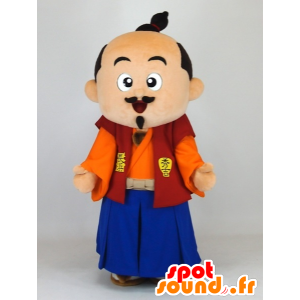 Kun mascotte Hideyoshi, uomo giapponese in abiti tradizionali - MASFR27436 - Yuru-Chara mascotte giapponese