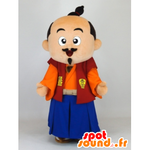 Kun mascot Hideyoshi, Japanese man in traditional dress - MASFR27436 - Yuru-Chara Japanese mascots