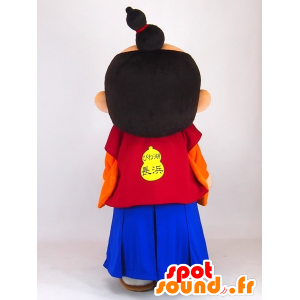 Kun mascot Hideyoshi, Japanese man in traditional dress - MASFR27436 - Yuru-Chara Japanese mascots