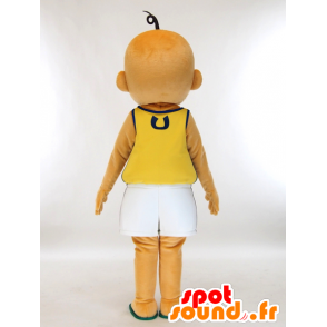 UPIN mascote, menino careca bronzeado e sorridente - MASFR27437 - Yuru-Chara Mascotes japoneses