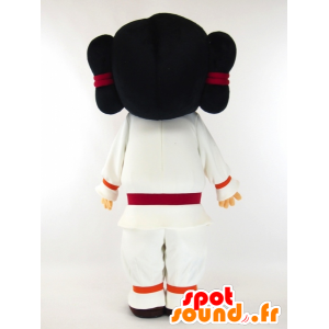 Cam-kun maskot, brun indisk kledd i en hvit kjole - MASFR27438 - Yuru-Chara japanske Mascots