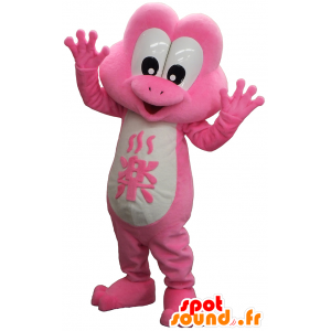 Mascot RakuTaro, roze en wit kikker Okazaki - MASFR27443 - Yuru-Chara Japanse Mascottes