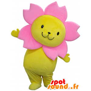 櫻井まつりのマスコット、黄色とピンクの花、とてもかわいい-MASFR27447-日本のゆるキャラのマスコット