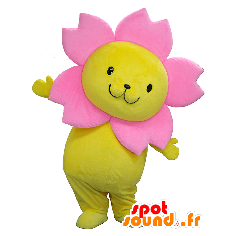 ゆるキャラマスコット日本人 の マスコット桜井まつり 黄色とピンクの花 非常にかわいいです 色変更 変化なし 切る L 180 190センチ 撮影に最適 番号 服とは 写真にある場合 番号 付属品 番号