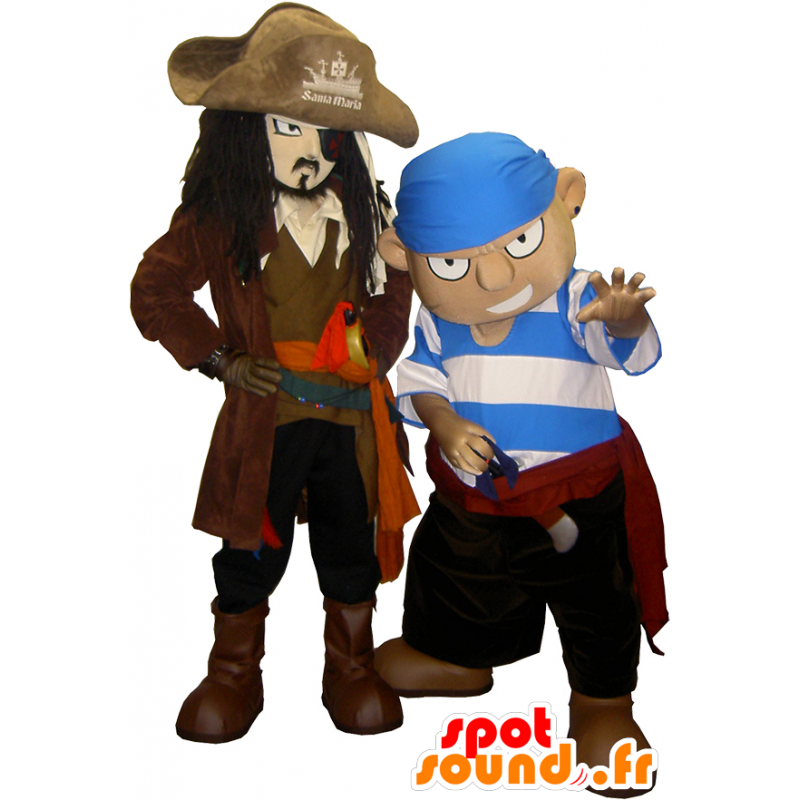 Mascotes piratas no vestido tradicional, olhar feroz - MASFR27450 - Yuru-Chara Mascotes japoneses