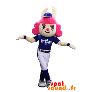 Suinbitto-chan maskot, flicka i baseballdräkt - Spotsound maskot