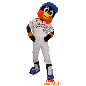 Mascot pájaro negro y rojo en el equipo de béisbol - MASFR27464 - Yuru-Chara mascotas japonesas