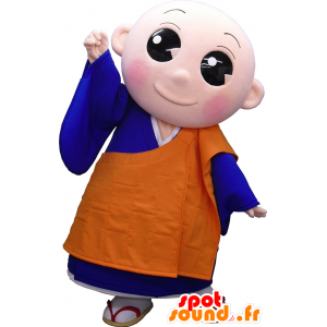 Xiang Sama mascot, Buddhist monk in orange and blue outfit - MASFR27465 - Yuru-Chara Japanese mascots