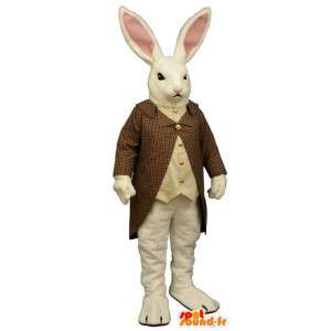 Mascotte de lapin blanc en costume - MASFR007087 - Mascotte de lapins
