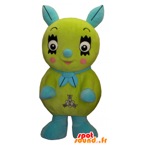 Mascotte de Tachibana Tacky, lapin vert et bleu, très original - MASFR27468 - Mascottes Yuru-Chara Japonaises