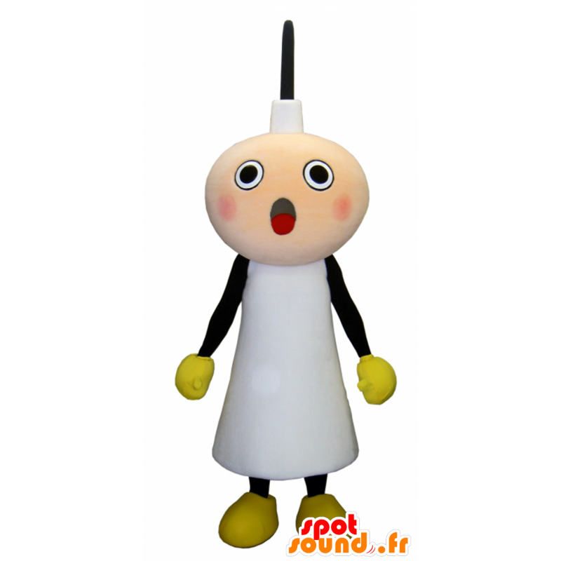 Mascot Tawawachan, valkoinen ja musta jättiläinen kynttilä - MASFR27469 - Mascottes Yuru-Chara Japonaises
