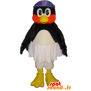 Mascot Tsubami, zwarte vogel, witte en rode rok - MASFR27474 - Yuru-Chara Japanse Mascottes