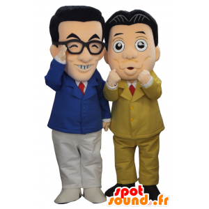 Teachers mascots Yasushi Kiyoshi, two men in suits - MASFR27484 - Yuru-Chara Japanese mascots