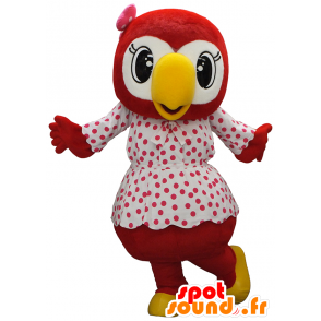 Chan maskotka Ieryi kolorowa papuga ubrana w sukienkę polka dot - MASFR27486 - Yuru-Chara japońskie Maskotki