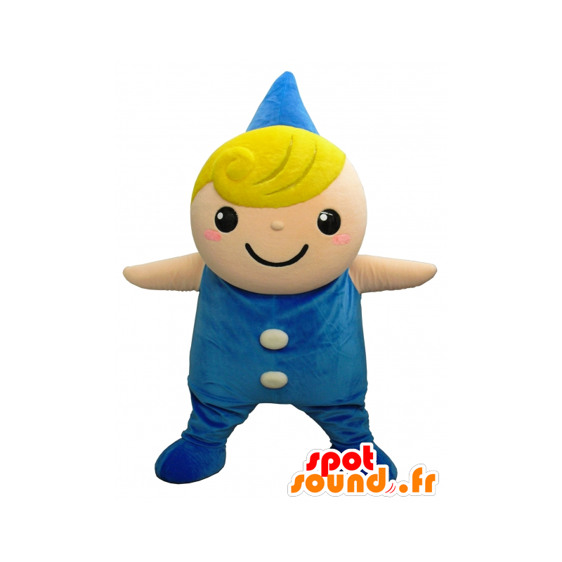 Mascotte de Yumerun, petit garçon blond avec un chapeau bleu - MASFR27489 - Mascottes Yuru-Chara Japonaises