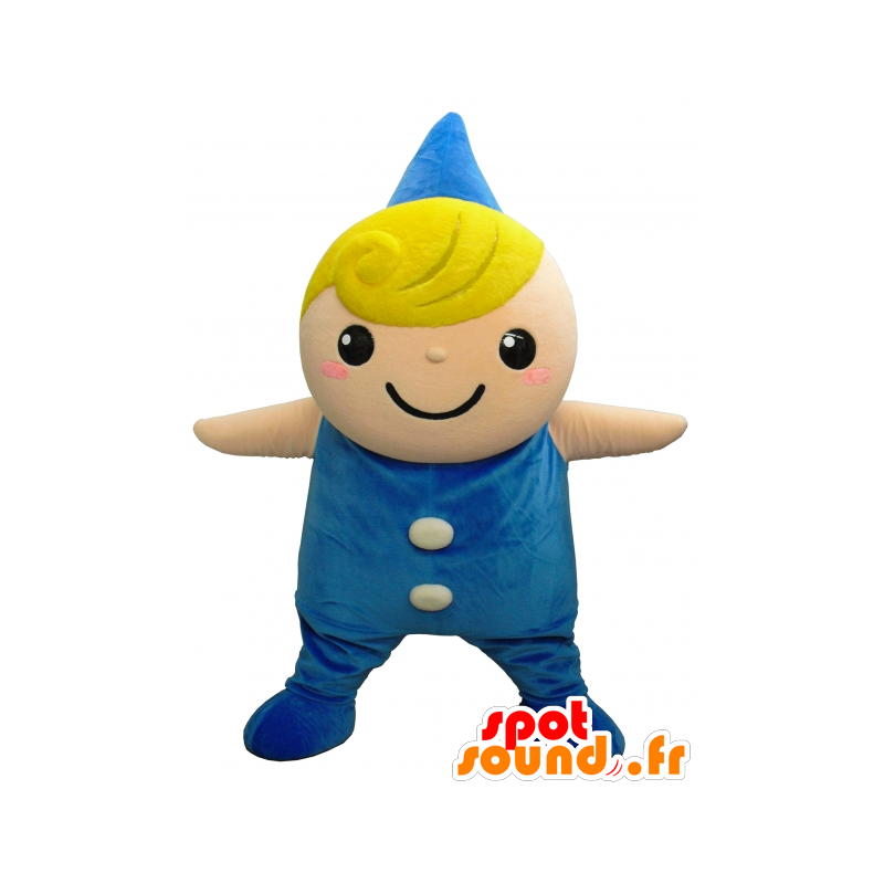 Mascot Yumerun, kleine blonde jongen met blauwe hoed - MASFR27489 - Yuru-Chara Japanse Mascottes