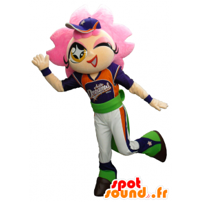 Mascot Asto Dreams, la muchacha bastante deportiva con el pelo rosa - MASFR27493 - Yuru-Chara mascotas japonesas