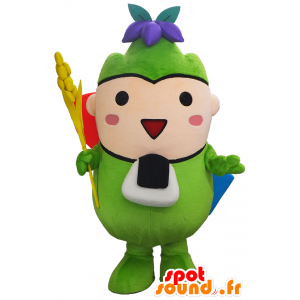 Atsumarukun mascot, green man, cheerful and cute - MASFR27496 - Yuru-Chara Japanese mascots