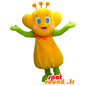 Mascot Popian, oranssi kukka ja vihreä jättiläinen - MASFR27501 - Mascottes Yuru-Chara Japonaises