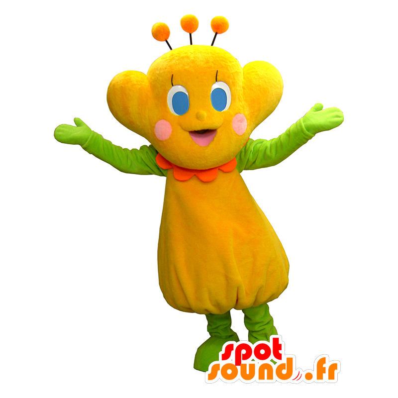 Mascot Popian, appelsinblomst og grønn gigant - MASFR27501 - Yuru-Chara japanske Mascots
