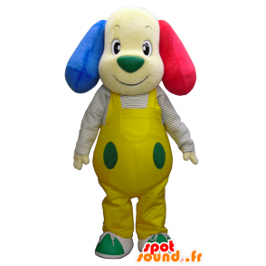 Rurukun mascot, blue and red yellow dog in overalls - MASFR27507 - Yuru-Chara Japanese mascots