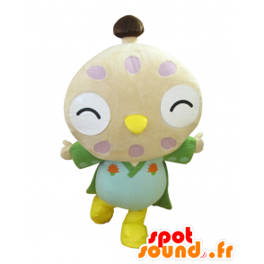 Mascot Chonan Machi, beige big bird, with a kimono - MASFR27512 - Yuru-Chara Japanese mascots