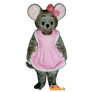 Grå koalamaskot i rosa - Spotsound maskot