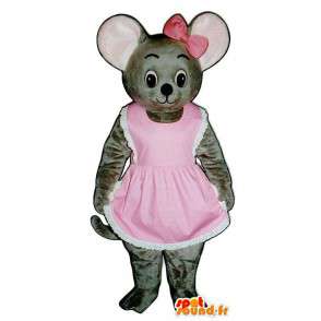 Grigio koala mascotte rosa  - MASFR007092 - Mascotte Koala