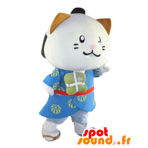 Mascotte de Domannyaka, chat japonais en tenue traditionnelle - MASFR27520 - Mascottes Yuru-Chara Japonaises