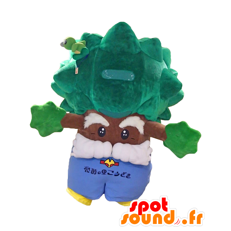 ナンジャモンのマスコット、巨大な緑と茶色の口ひげを生やした木-MASFR27521-日本のゆるキャラのマスコット