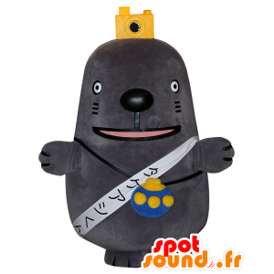 Selo pele cinzenta Mascot Takeashikun com uma câmara - MASFR27522 - Yuru-Chara Mascotes japoneses